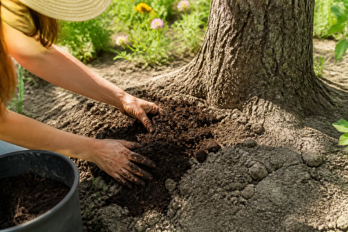 îmbunătățirea solului pentru plante de umbră sub copaci
