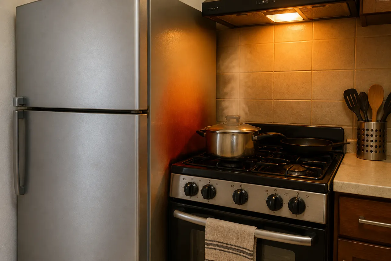 frigider lângă aragaz consum mai mare de energie
