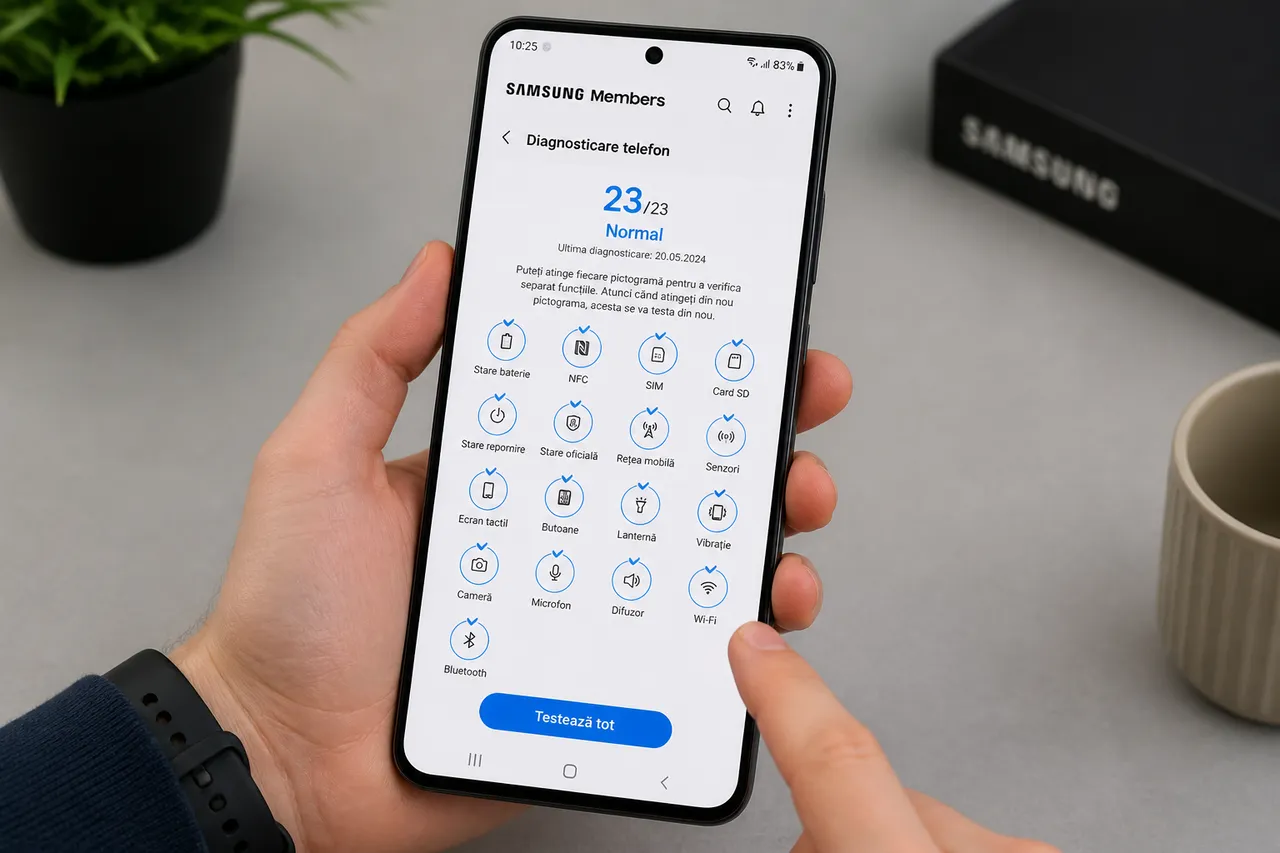 Samsung Members verificare stare baterie